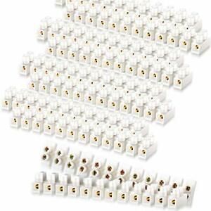 Terminal Block White Screw Terminal Connector Dual Row Electric Barrier Block...