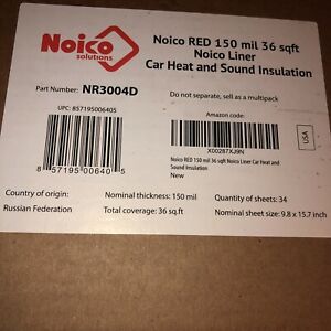 Noico RED 150 mil 36 sqft Сar Sound Insulation Heat and Cool Liner Self-Adhes...