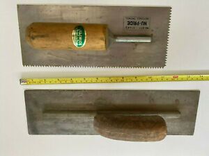 Two Wooden Handle Hand Trowels