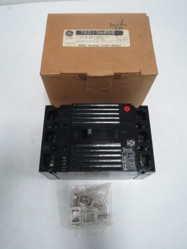 NEW GENERAL ELECTRIC TED136050 3P POLE 50A AMP 600V-AC CIRCUIT BREAKER B203145