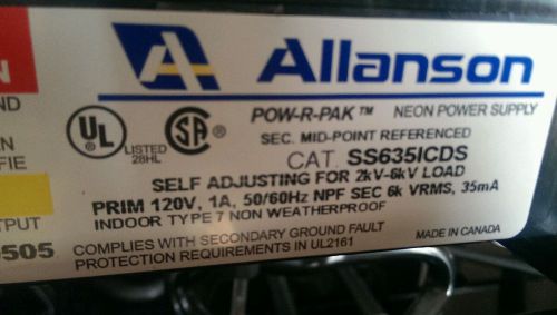 Allanson transformer pow-r-pak for sale