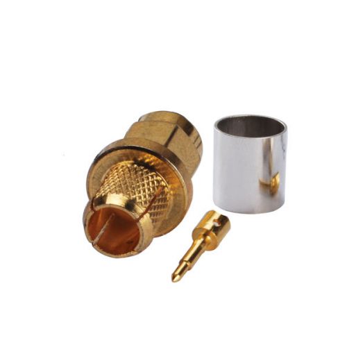 10pcs sma plug male crimp for 50-5 cable straight rf coax connector new for sale