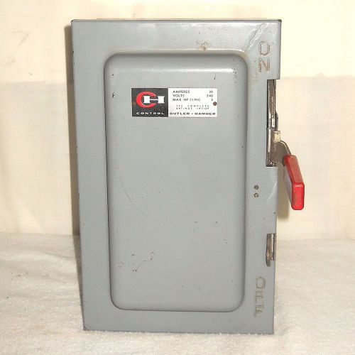 Cutler-hammer 30 amp heavy duty safety switch cat no. 4105h201h for sale