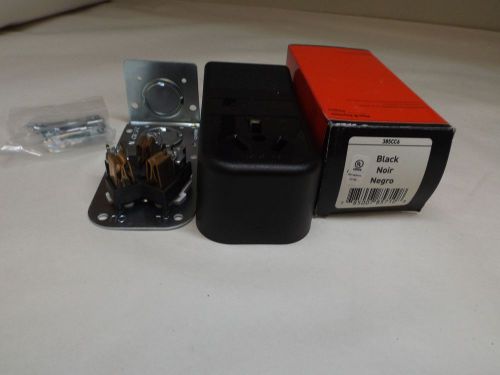 Pass &amp; seymour surface mount range outlet  recepticle nema 10-50r black #385cc6 for sale