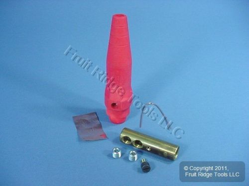 Leviton red 18 series detachable female cam-type plug crimped 235a 600v 18d31-r for sale