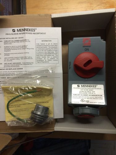 Mennekes new in box mechanically interlocked receptacle me 420m17 for sale