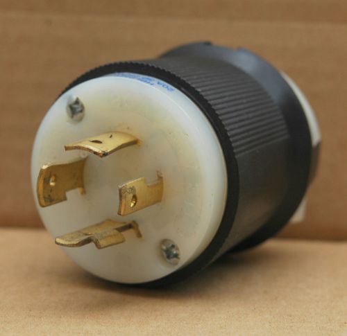 Male hubbell plug 20a 250v three 3 phase four 4 prong hbl 2421 for sale