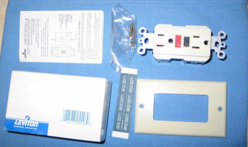 Leviton gfci ground fault circuit interrupter 15a-125 new 6599-i ivory for sale