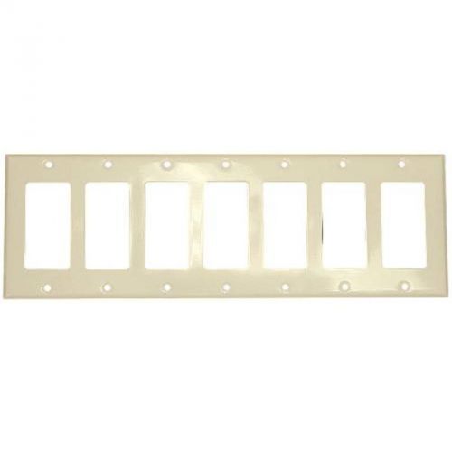 Decora switch 7-gang plate white 80407-w leviton mfg decorative switch plates for sale