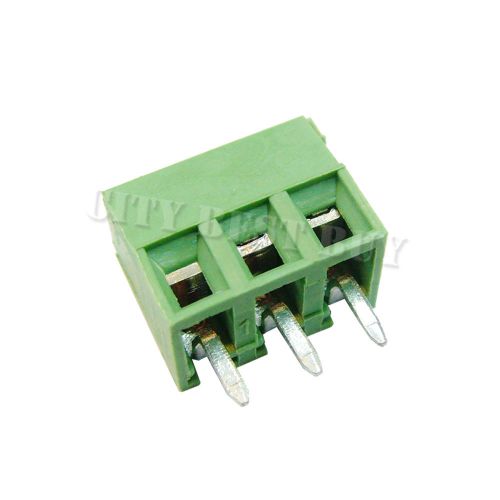 50 pcs 3.81mm pitch 150v 9a 3p poles pcb screw terminal block connector green for sale