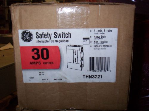 New ge thn3321 30 amp 240v non fused safety switch disconnect nib for sale