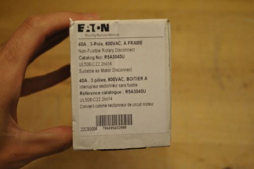 Eaton R5A3040U Non-Fusible Rotary Disconnect Switch