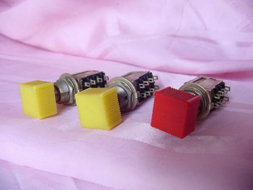 Vintage electronic electrical switch push button  3 three alco lamp nr for sale