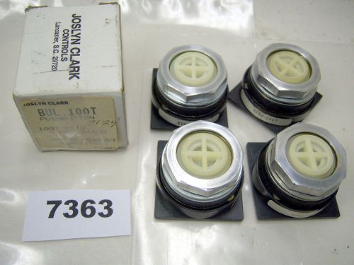 (7363) lot of 5 joslyn clark push buttons 100t-pb10 white ext. for sale