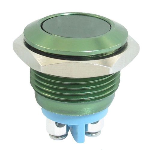 19mm GREEN Momentary Anti Vandal Button Stainless Steel Metal Push Button Switch