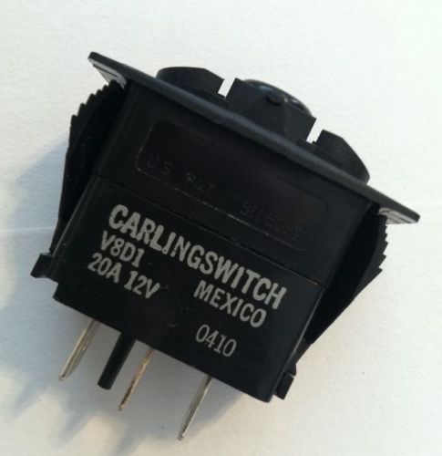 Carlingswitch (on Off On) Rocker Switch Body V8D1 Single Pole Momentary