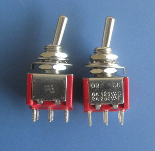 Toggle switch 6 pin on-on 2 position ac 250v/2a 125v/5a ur list 2 pcs for sale