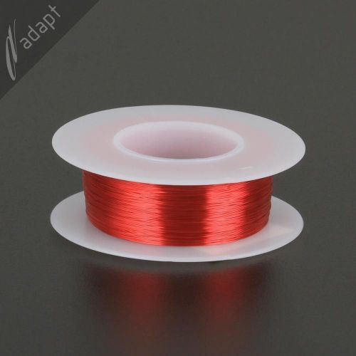 Magnet Wire, Enameled Copper, Red, 34 AWG (guage), HPN, 155C, 1/8 lb, 1000 ft