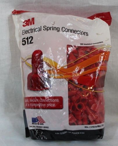 3M Model 512 Electrical Spring Connectors / Wire Nuts, 500 qty. # 054007-08162