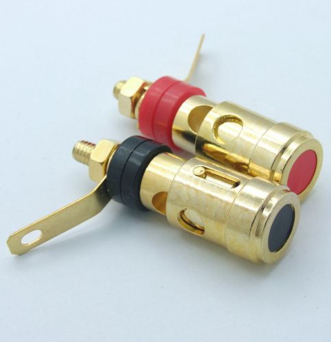 40pcs terminals cable crimp binding post for power amplifier banana plug speaker for sale