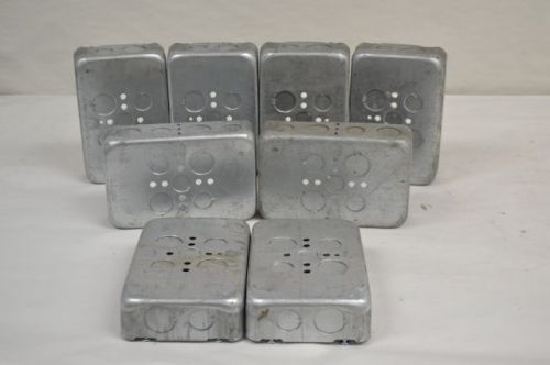 Lot 8 new steel city 2g-1/2&amp;3/4 galvanized steel 2 gang boxes d204982 for sale