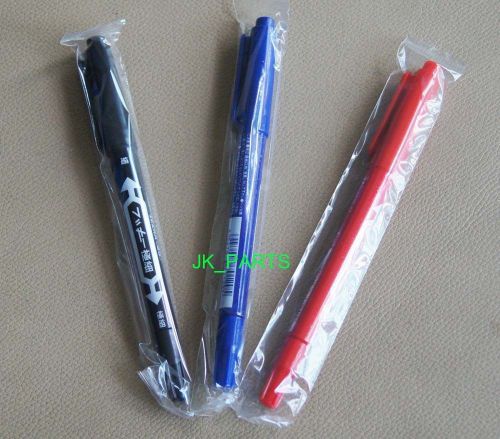 3pcs oil ink marker pen,double head,three color for sale