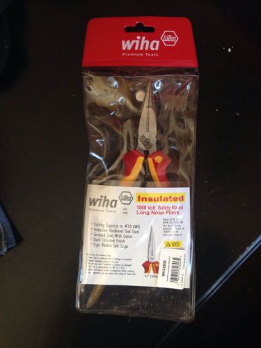 Wiha 6.3&#034; Industrial Finished Insulated Long Nose Pliers 32926