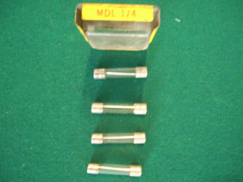FOUR - NEW IN BOX - BUSS MDL-1/4 AMP FUSES