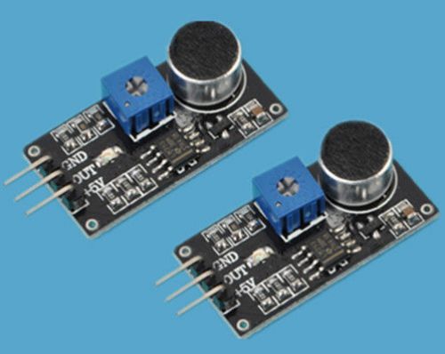 2pcs sound sensor sound detection sensor module intelligent vehicle for arduino for sale