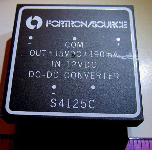 DC-DC Converters,15 VDC _+190 mA Out,12 VDC In,Fortron Source,S4125C,5 pin