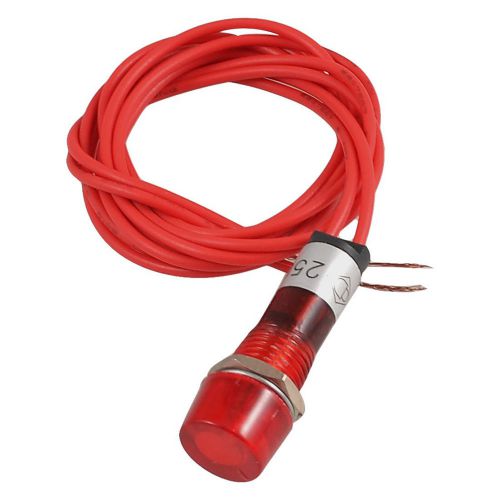 Neon Indicator Pilot Signal Lamp Red Light AC 250V w 2 Wires Sg
