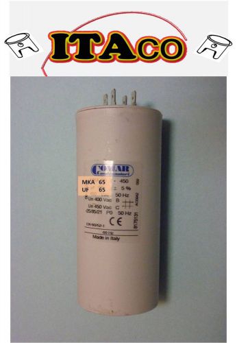 Made in italy motor condenser capacitor 65 uf - 61.75 62 ~ 65uf ~ 68 68.25 450v for sale
