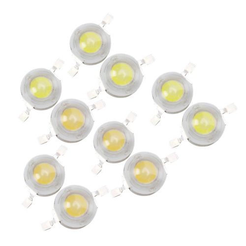 10 and 1 white/warm white 3 w high power led lamp bead (5 five white/warm white for sale