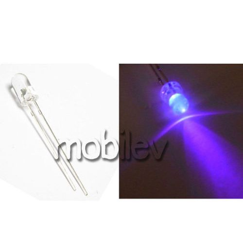 10 5mm Round UV/ Purple LED Light Emitting Diode Lamp
