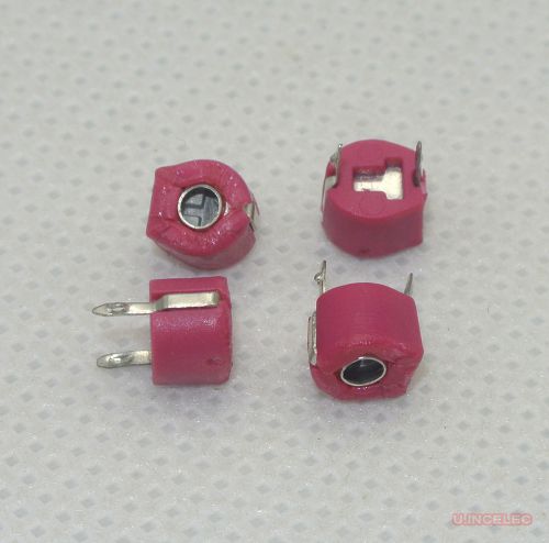 20pf ceramic trimmer capacitor variable 6mm red x100pcs for sale