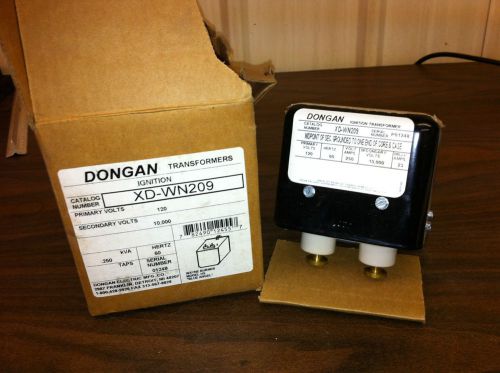 Dongan xd-wn209 oil burner ignition transformer pri 120v, sec 10,000v,-new for sale