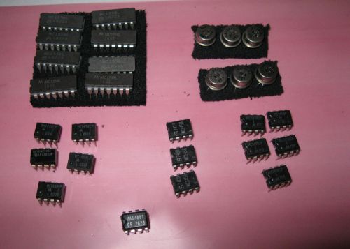 Mixed Lot of 30  MC1458 &amp; MC1558 Dual OPAMPs PDIPS CERDIPS &amp; Metal Cans