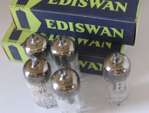 5pcs NOS 6AT6 EBC90 DH77 CV452 6066 USA tubes branded EDISWAN