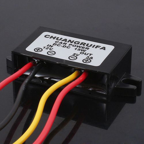New waterproof 3a 15w dc-dc converter 12v step down to 5v power supply module for sale