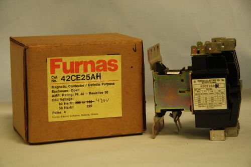 Furnas 42ce25ah definite purpose contactor fl 40 res 50 amp 4 pole 480v coil for sale