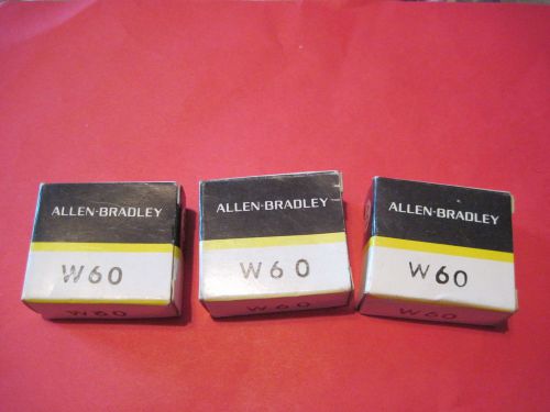 3 Allen Bradley heater element w60 overload new in box as pictured