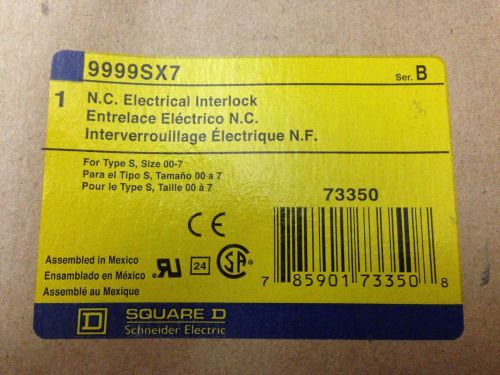 1 NEW SQUARE D 9999SX7 ELECTRICAL INTERLOCK