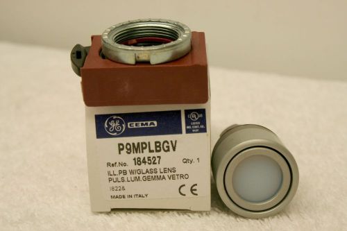 General Electric GE P9MPLBGV Illuminated Push Button Switch White *NEW in Box*