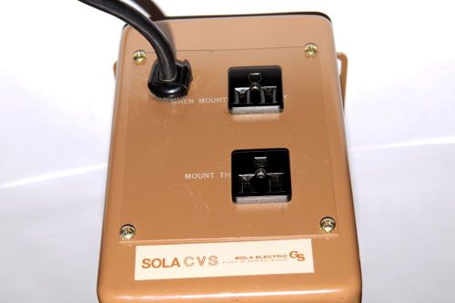 Sola constant voltage power conditioner transformer  cvs   24-552-2 120v/220v for sale