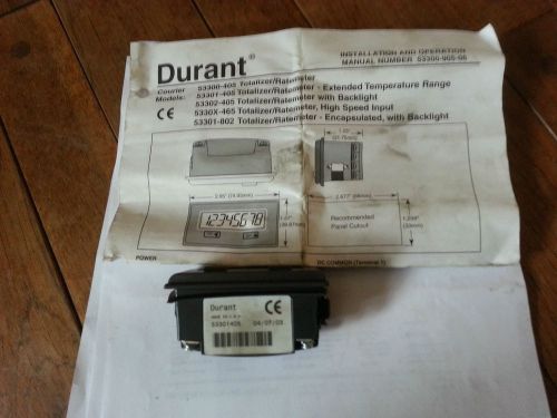 DURANT TOTALIZER/RATE METER EXTENDED TEMPERATURE RANGE 53301-405