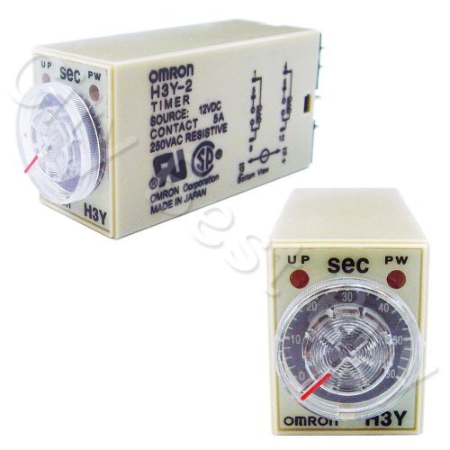 10 x h3y-2 dc12v 60sec 60s omron relay timer dpdt 8 pin pyf08a pyf08a-e pyf08f for sale