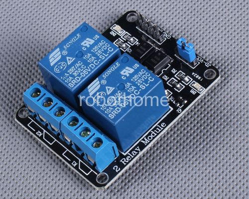 2 channel relay module 5v electronic for arduino pic arm dsp avr raspberry pi for sale