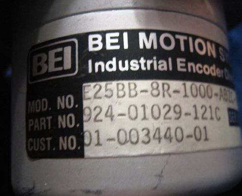 BEI Motion Systems 924-01029-121C Industrial Encoder 1000 Line