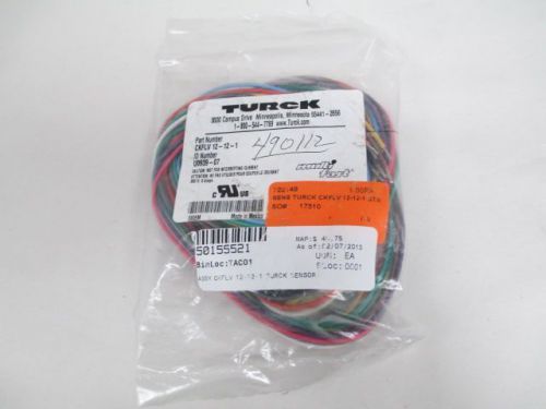 New turck ckflv 12-12-1 sensor wire cable cordset assmebly 300v-ac 6a d213762 for sale