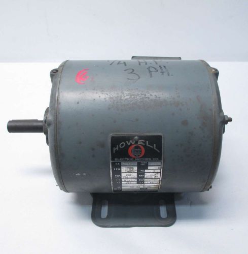 Howell 38 a1 2700 1/4hp 208-220/440v-ac 1725rpm j56 3ph electric motor d401302 for sale